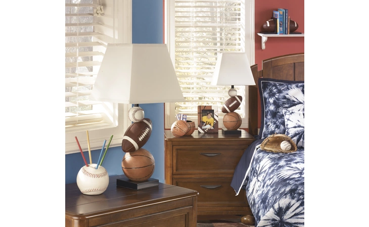 Nyx POLY TABLE LAMP (1/CN) ASHLEY Brown/Orange L815714
