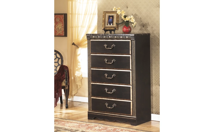 COAL CREEK - DARK BROWN FIVE DRAWER CHEST COAL CREEK ASHLEY Coal Creek B175-46