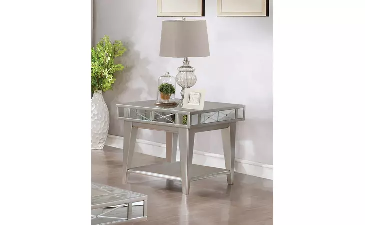 720887  BLING MIRRORED END TABLE