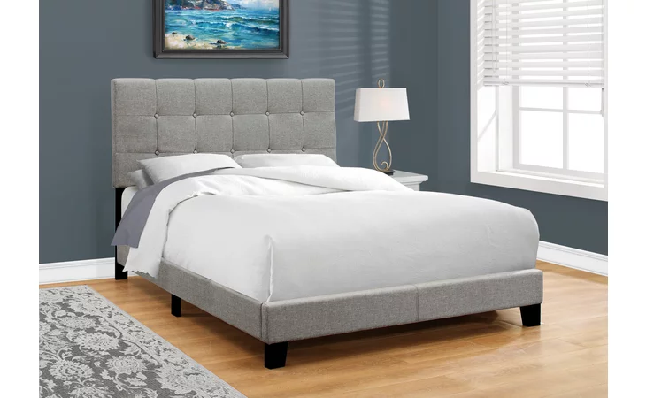I5920F BED - FULL SIZE / GREY LINEN MONARCH SPECIALTIES  I5920F