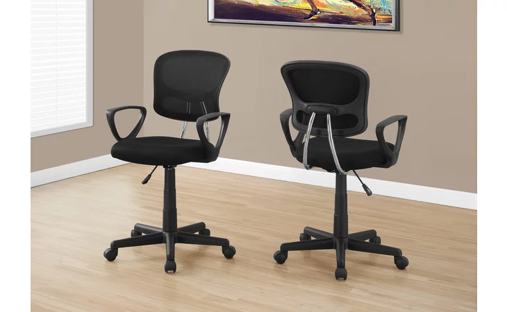 I7260 OFFICE CHAIR - BLACK MESH JUVENILE / MULTI-POSITION MONARCH SPECIALTIES  I7260