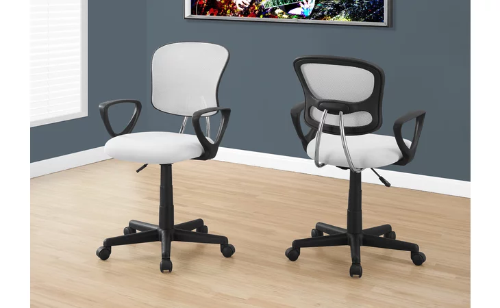 I7261 OFFICE CHAIR - WHITE MESH JUVENILE / MULTI-POSITION MONARCH SPECIALTIES  I7261