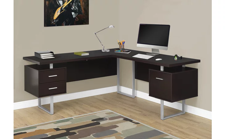 I7305 COMPUTER DESK - 70 L - ESPRESSO LEFT OR RIGHT FACING MONARCH SPECIALTIES  I7305