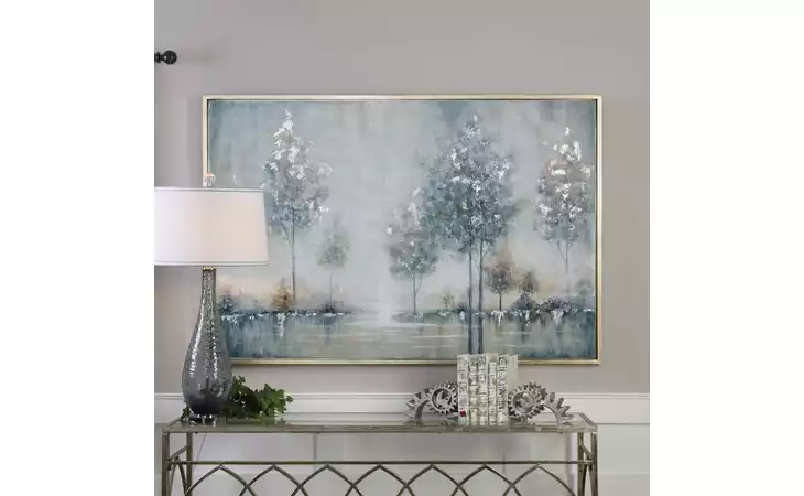 35348 WALK IN THE MEADOW HAND PAINTED CANVAS HP UTTERMOST  35348