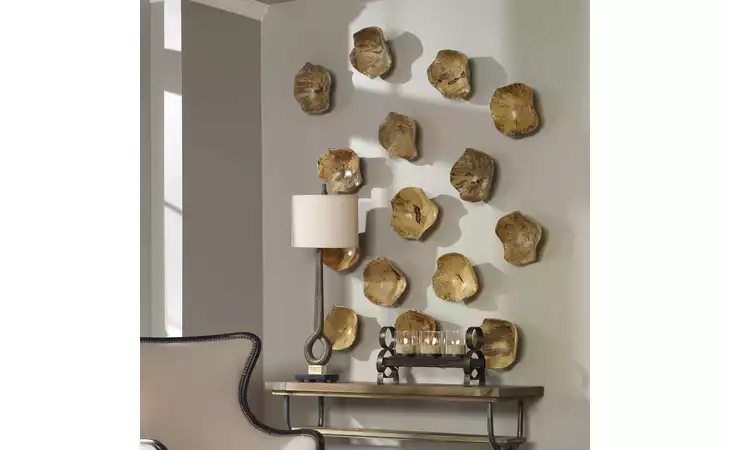 04107 TAMARINE WOOD WALL DECOR, S/3 UTTERMOST  04107