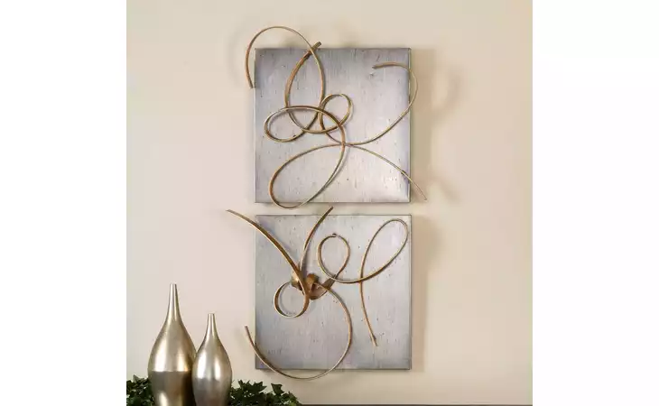 07071  HARMONY METAL WALL DECOR, S/2