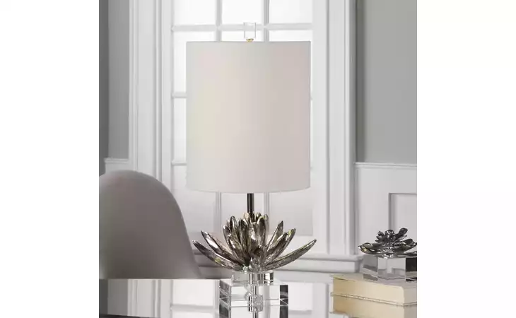 29256-1 SILVER LOTUS ACCENT LAMP UTTERMOST  29256-1