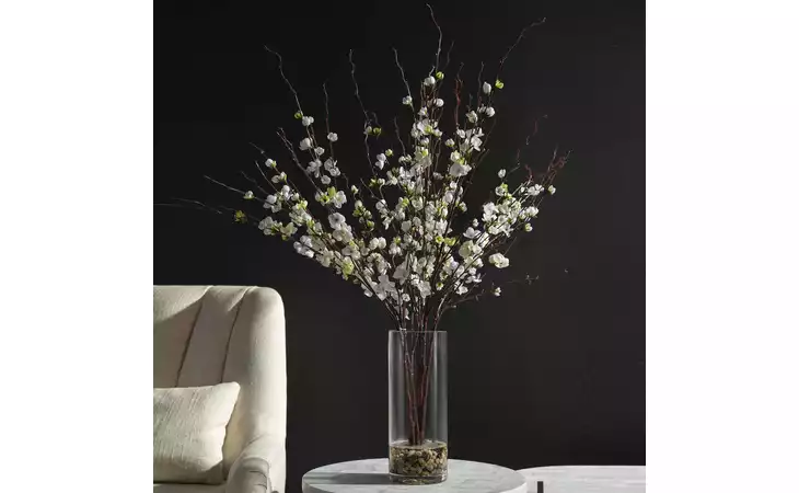 60128 QUINCE BLOSSOMS SILK CENTERPIECE UTTERMOST  60128