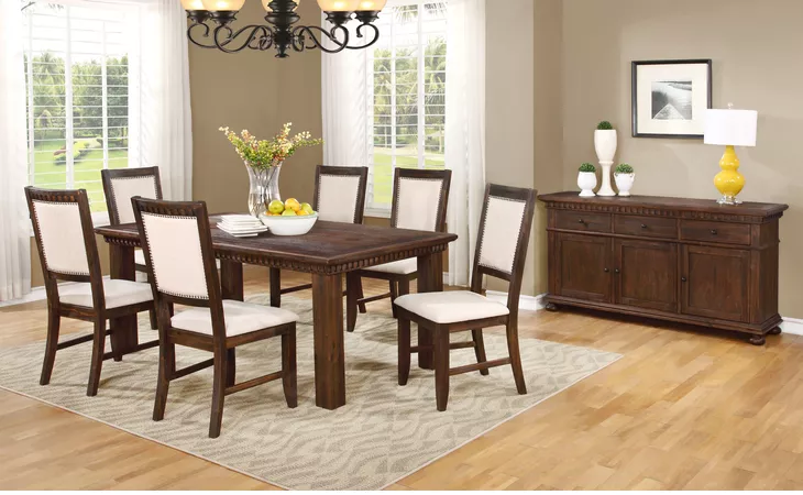 C5117D-DTX-XXXX  DINING TABLE FINISH JAVA RUSTIC