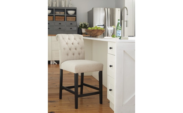 D530-124 Tripton UPHOLSTERED BARSTOOL (2/CN)