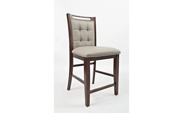 MANCHESTER COLLECTION UPH COUNTER HEIGHT STOOL- GREY PU (2/CTN) MANCHESTER COLLECTION JOFRAN  1672-BS385KD