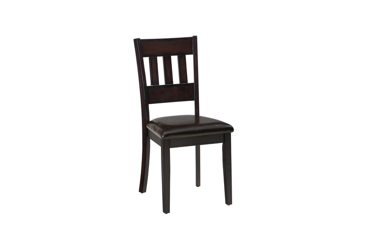 922 DARK RUSTIC PRAIRIE FINISH 5 PACK - TABLE AND 4  SLATBACK CHAIRS W/UPH SEAT;  CHAIR  17X21X37 DARK RUSTIC PRAIRIE FINISH