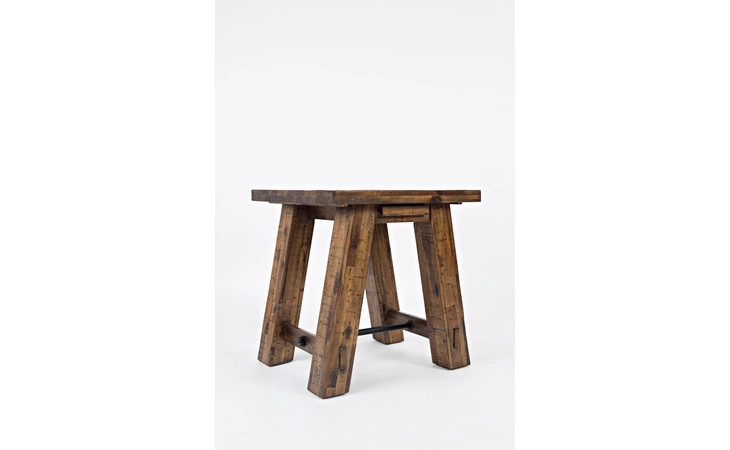 1510-13 CANNON VALLEY COLLECTION TRESTLE END TABLE W/PULL OUT TRAY CANNON VALLEY COLLECTION