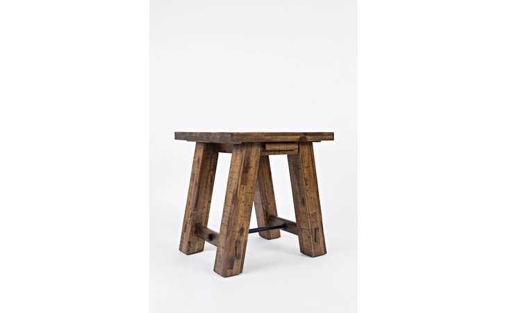 CANNON VALLEY COLLECTION TRESTLE END TABLE W/PULL OUT TRAY CANNON VALLEY COLLECTION JOFRAN  1510-13