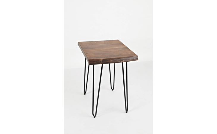 1780-7 NATURE'S EDGE COLLECTION LIVE EDGE CHAIRSIDE TABLE W/HAIRPIN LEGS NATURE'S EDGE COLLECTION