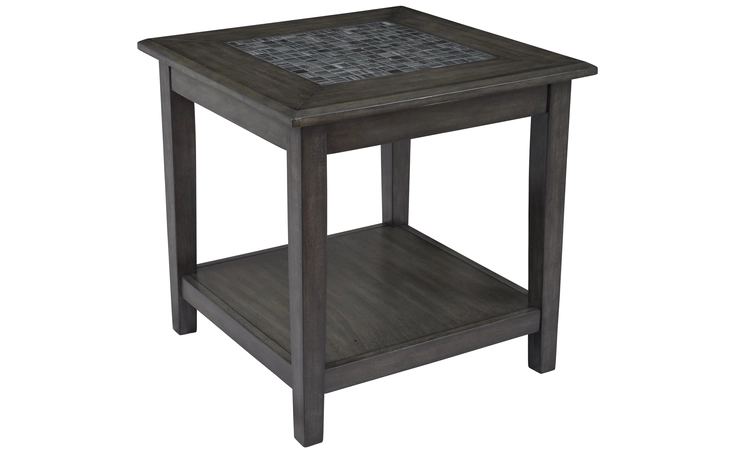 GREY MOSAIC COLLECTION END TABLE W/SHELF GREY MOSAIC COLLECTION JOFRAN  1798-3