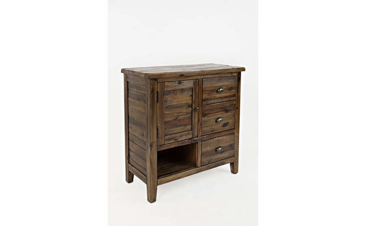 ARTISAN'S CRAFT COLLECTION ACCENT CHEST W/CABINET, 3 DRAWERS, OPEN STORAGE ARTISAN'S CRAFT COLLECTION JOFRAN  1742-32