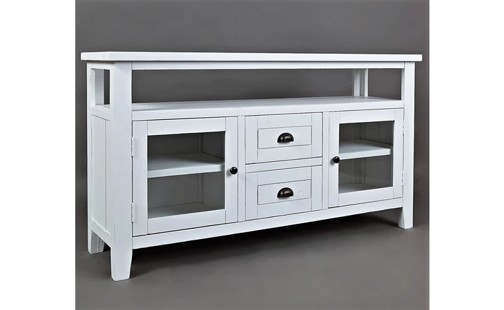 ARTISAN'S CRAFT COLLECTION STORAGE CONSOLE W/2 GLASS DOORS, 2 SHELVES, OPEN STORAGE ARTISAN'S CRAFT COLLECTION JOFRAN  1744-54