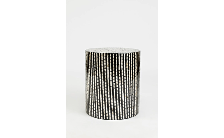 GLOBAL ARCHIVE COLLECTION LARGE CAPIZ ACCENT TABLE - BLACK MULTI GLOBAL ARCHIVE COLLECTION JOFRAN  1730-28BLM