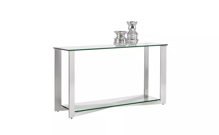 102372 XAVIER XAVIER CONSOLE TABLE - STAINLESS STEEL