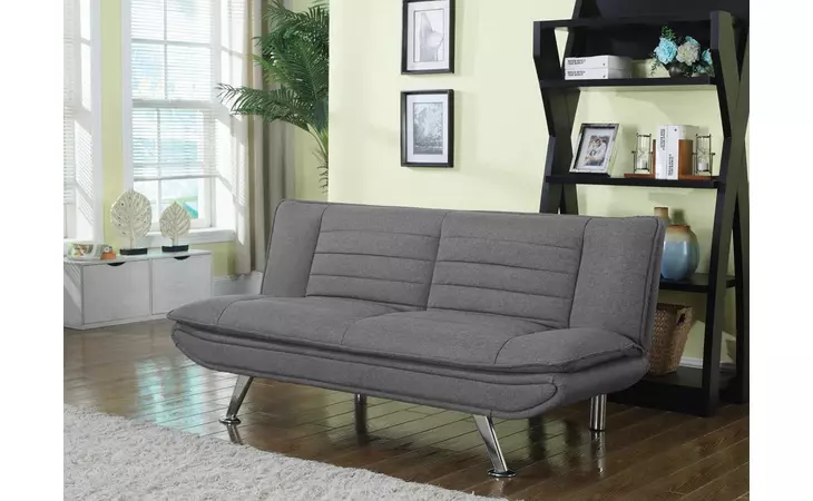 503966 JULIAN UPHOLSTERED SOFA BED WITH PILLOW-TOP SEATING GREY COASTER  503966