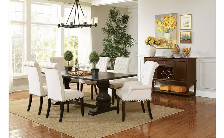 190163 TUFTED BACK UPHOLSTERED ARM CHAIR BEIGE COASTER  190163