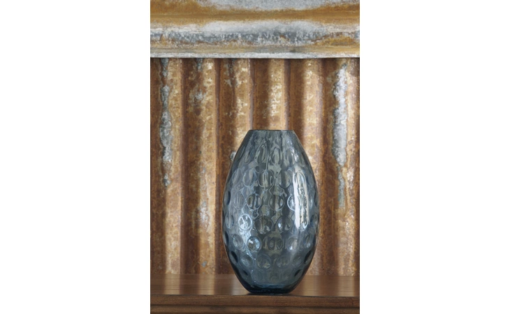 A2000281V VASE DEVANAND BLUE ASHLEY  A2000281V