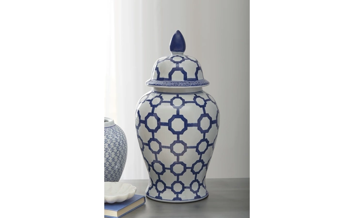 DIONYHSIUS JAR DIONYHSIUS BLUE WHITE ASHLEY  A2000344