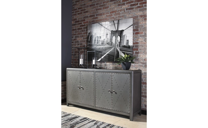 Rock Ridge ACCENT CABINET ASHLEY Gunmetal Finish A4000034