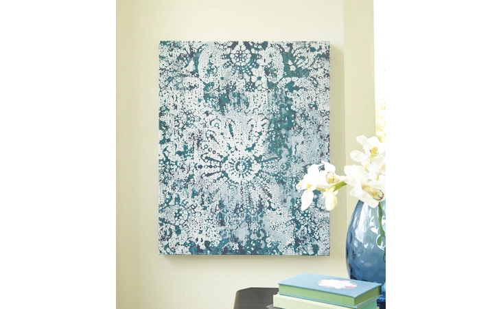 A8000247 ESTHER WALL ART ESTHER TEAL WHITE