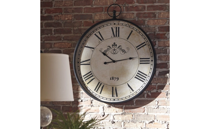 Augustina WALL CLOCK ASHLEY Antique Black A8010110