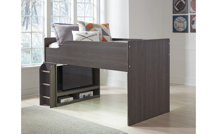 Annikus - Gray LOFT BOOKCASE WITH LADDER ASHLEY  B132-17