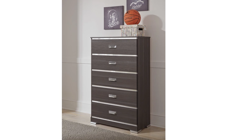 Annikus - Gray FIVE DRAWER CHEST ANNIKUS GRAY ASHLEY  B132-46
