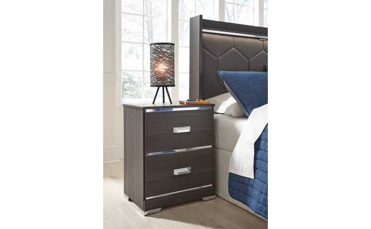 Annikus - Gray TWO DRAWER NIGHT STAND ANNIKUS ASHLEY  B132-92