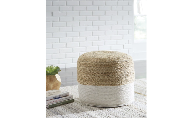 Sweed Valley POUF ASHLEY Natural/White A1000420