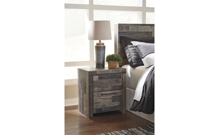 Derekson TWO DRAWER NIGHT STAND ASHLEY Multi Gray B200-92