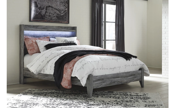 Baystorm QUEEN PANEL FOOTBOARD W/RAILS ASHLEY Gray B221-54