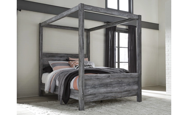 Baystorm QUEEN CANOPY POSTS BEAMS ASHLEY Gray B221-61
