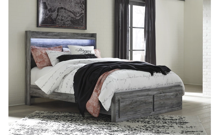 Baystorm QUEEN/KING PLATFORM RAILS ASHLEY Gray B221-95