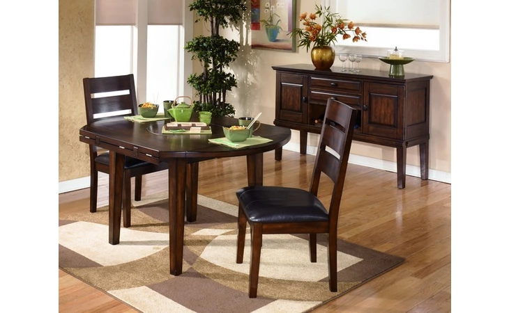 D442-15 LARCHMONT - BURNISHED DARK BROWN DINING ROOM DROP LEAF TABLE-DINING-LARCHMONT
