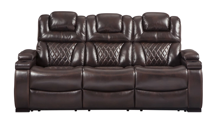 Warnerton PWR REC SOFA WITH ADJ HEADREST ASHLEY Chocolate 7540715