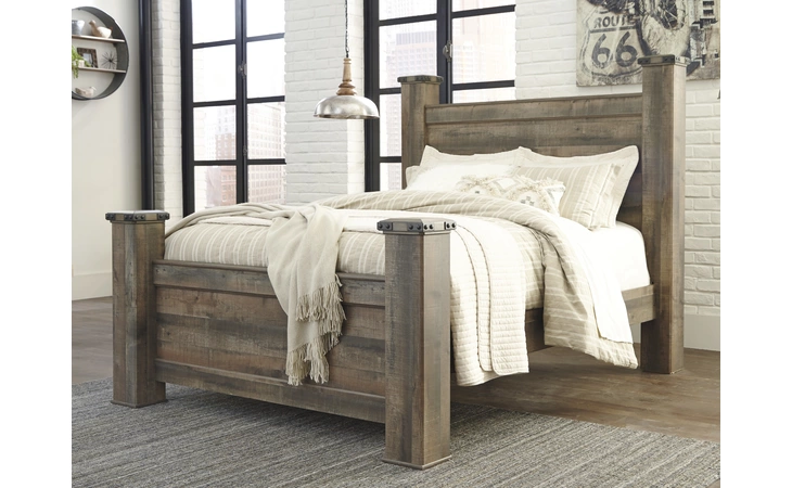 Trinell QUEEN POSTER FOOTBOARD ASHLEY Brown B446-64