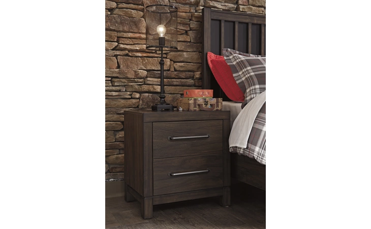 B504-92 BRISSLEY TWO DRAWER NIGHT STAND