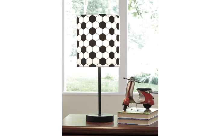 L857704 LAMAR METAL TABLE LAMP (1 CN) LAMAR BLACK WHITE