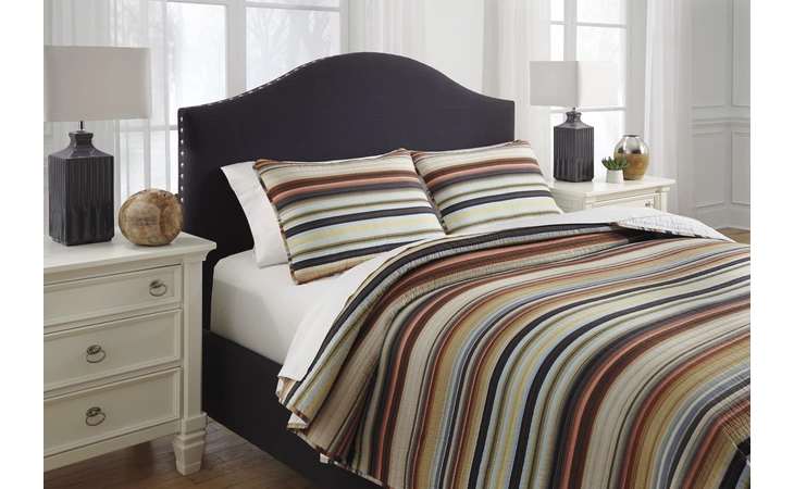 Q386003K WILEY KING QUILT SET WILEY MULTI