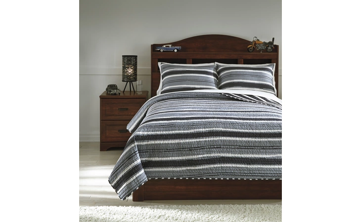 Merlin FULL COVERLET SET ASHLEY Gray/Cream Q420003F