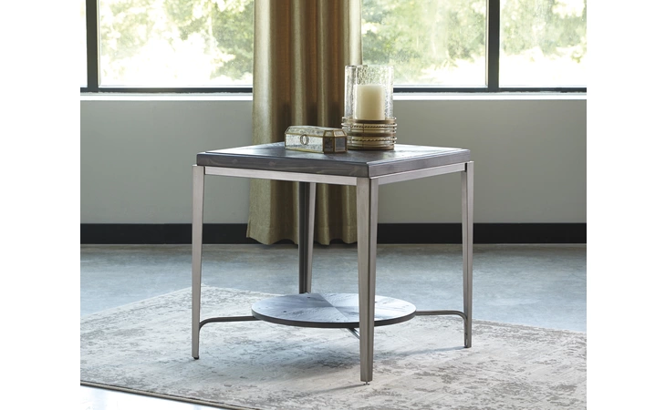 T710-2  SQUARE END TABLE FLANDYN GRAY OCCASIONAL