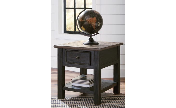Tyler Creek RECTANGULAR END TABLE ASHLEY Grayish Brown/Black T736-3