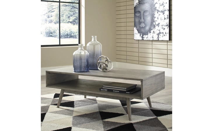 T772-1 Asterson - Gray RECTANGULAR COFFEE TABLE