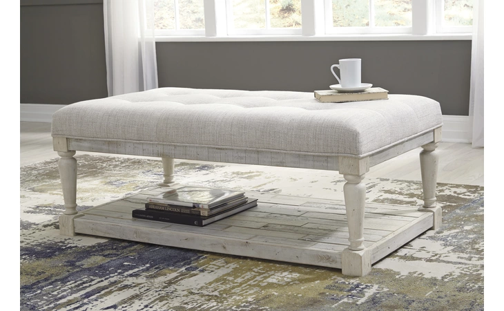 Shawnalore OTTOMAN COFFEE TABLE ASHLEY Whitewash T782-21